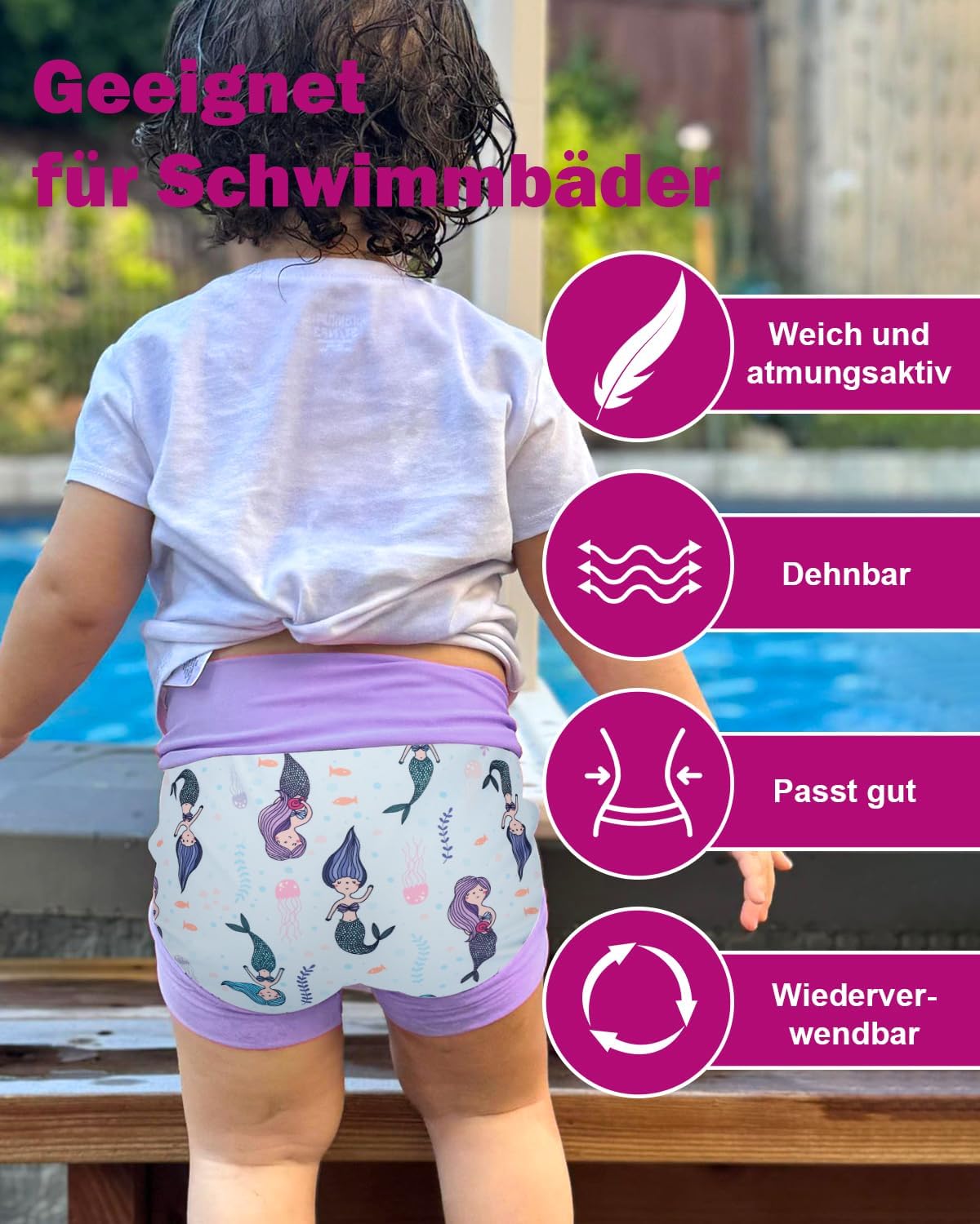 Detalle de Wiederverwendbare Schwimmwindel 3er Set