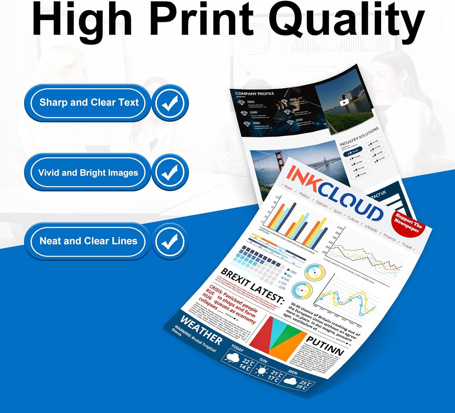 Thumbnail 3 de INKCLOUD 117A Toner Cartridges Compatible with HP 117A (4-Pack: Black, Cyan, Yellow, Magenta)