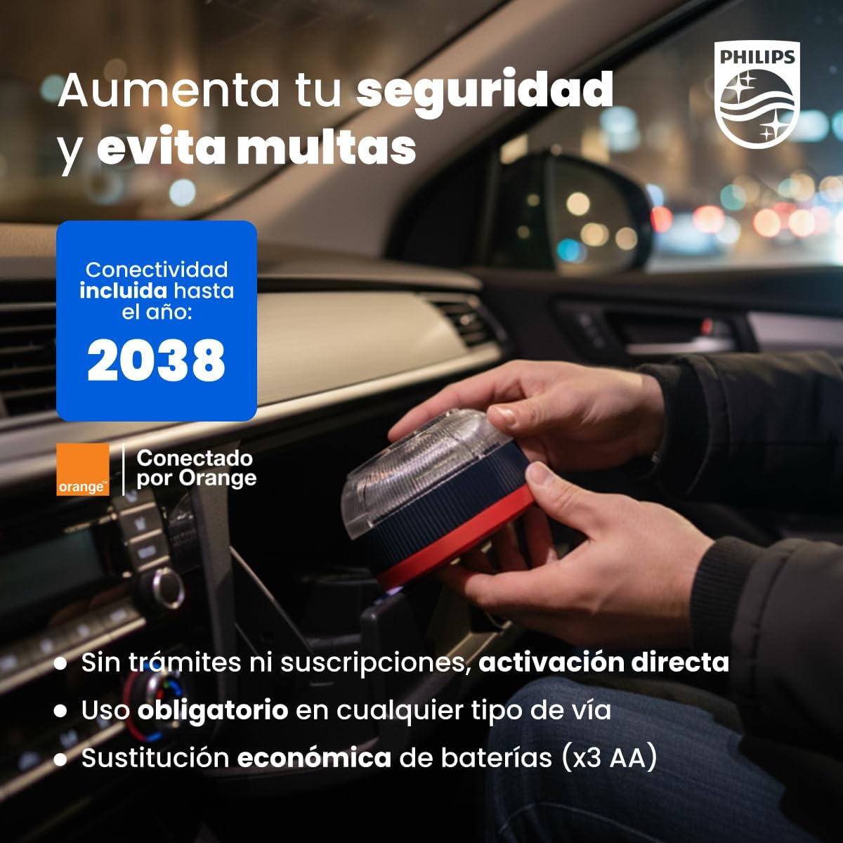 Thumbnail 4 de Philips Baliza de Emergencia V16 con Geolocalización