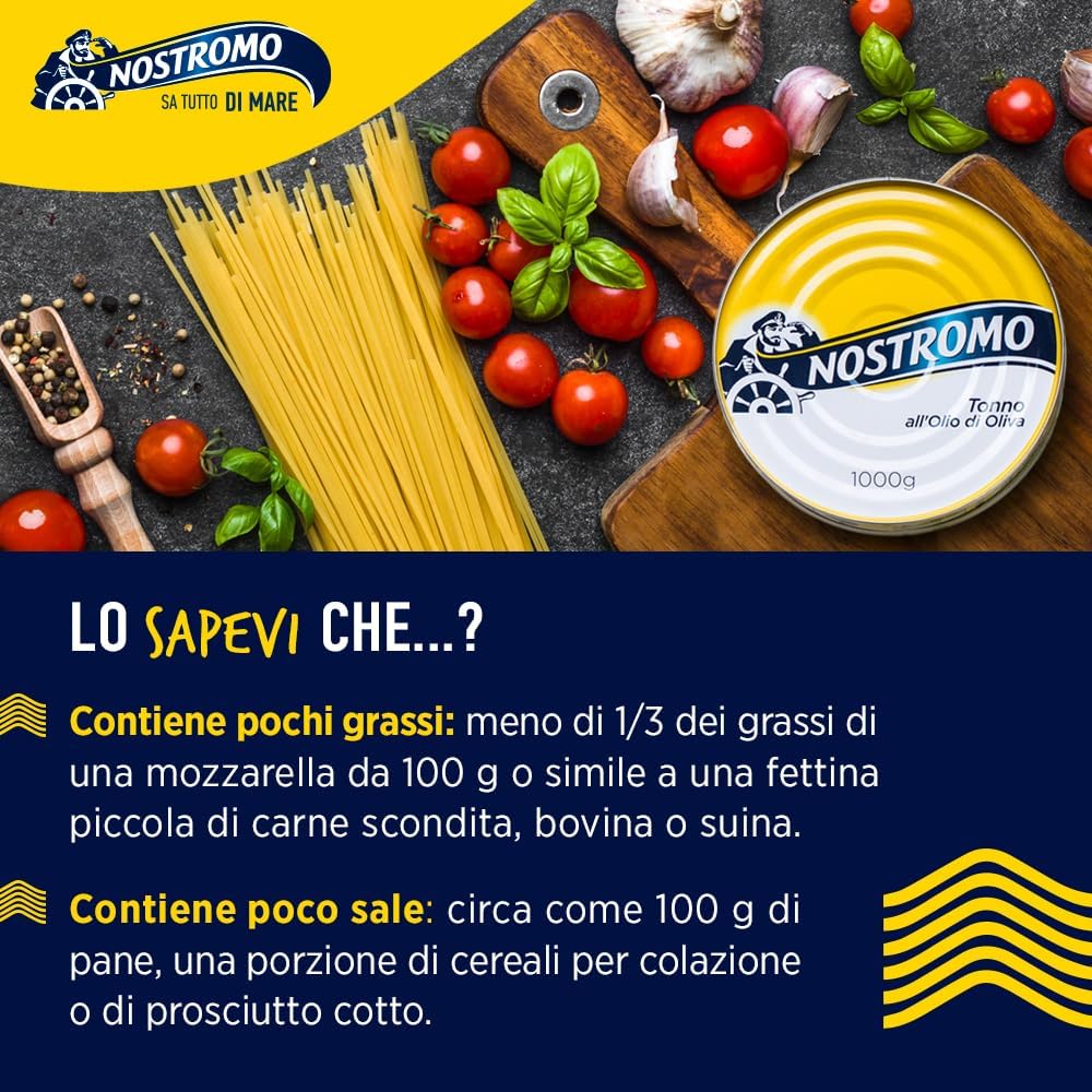 Thumbnail 4 de Nostromo Tonno all’Olio di Oliva 1kg – Lattina Maxi, Proteine e Semplicità senza Conservanti