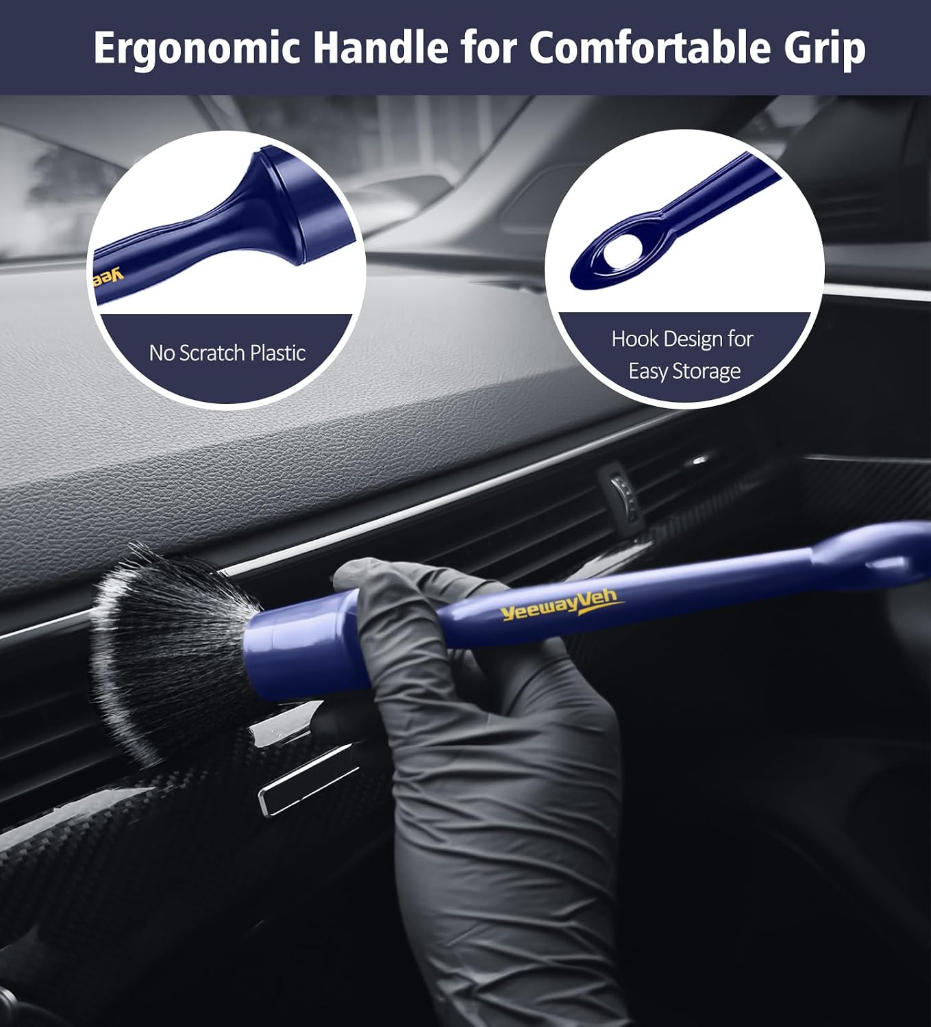 Detalle de YeewayVeh Car Detailing Brush Set 3PCS