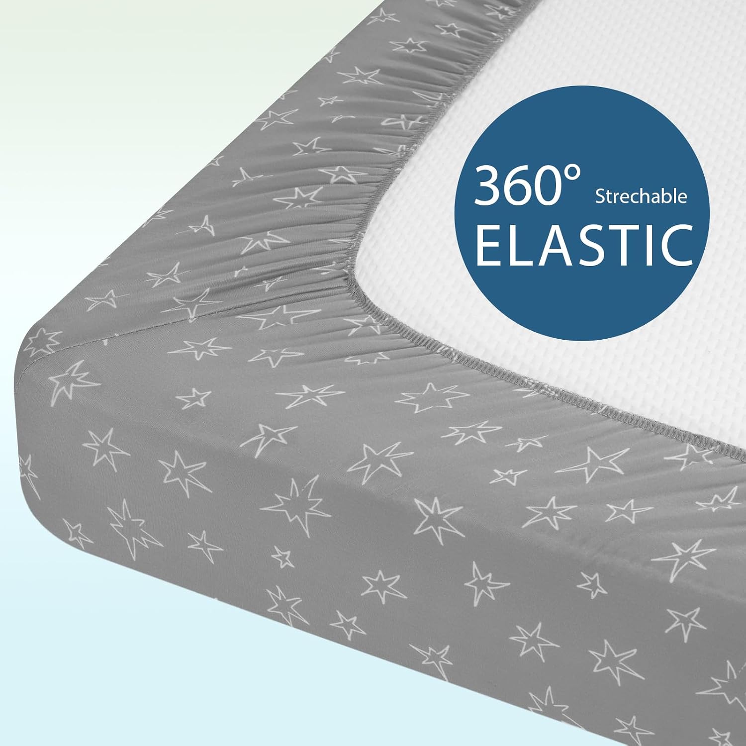 Thumbnail 6 de Unnivoll Moses Basket Sheets 3 Pack – Newborn Pram Sheet Fitted for Baby Bassinet (Dark Blue Planet)