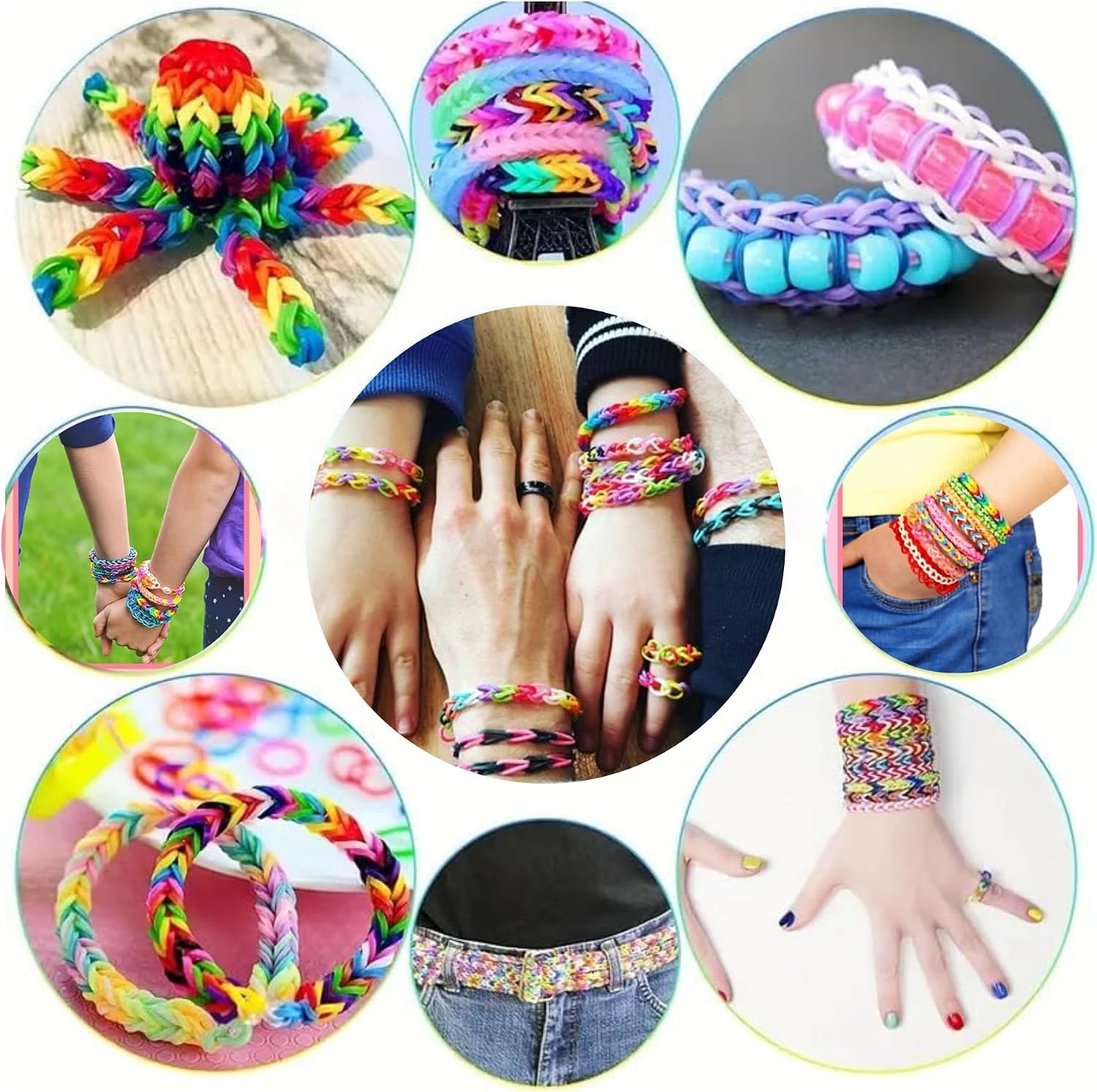 Detalle de 17000+ Loom Band Kit (32 Vibrant Colours) with Charms, Tools & 3-Layer Storage Box