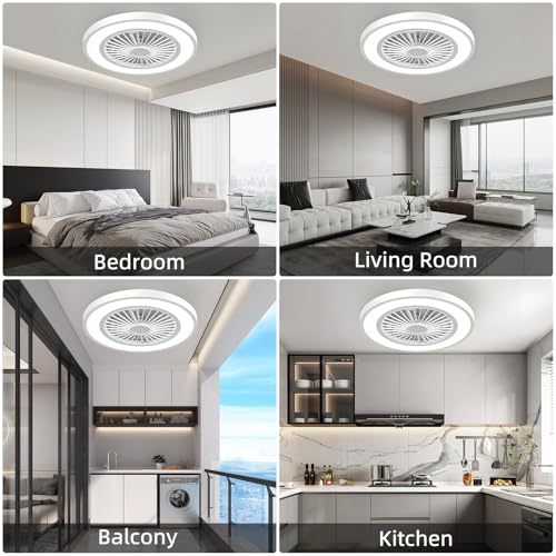 Detalle de Ateroll Ventilador de Techo con Luz Ø54 cm: LED Dimmbar, 6 velocidades y control remoto