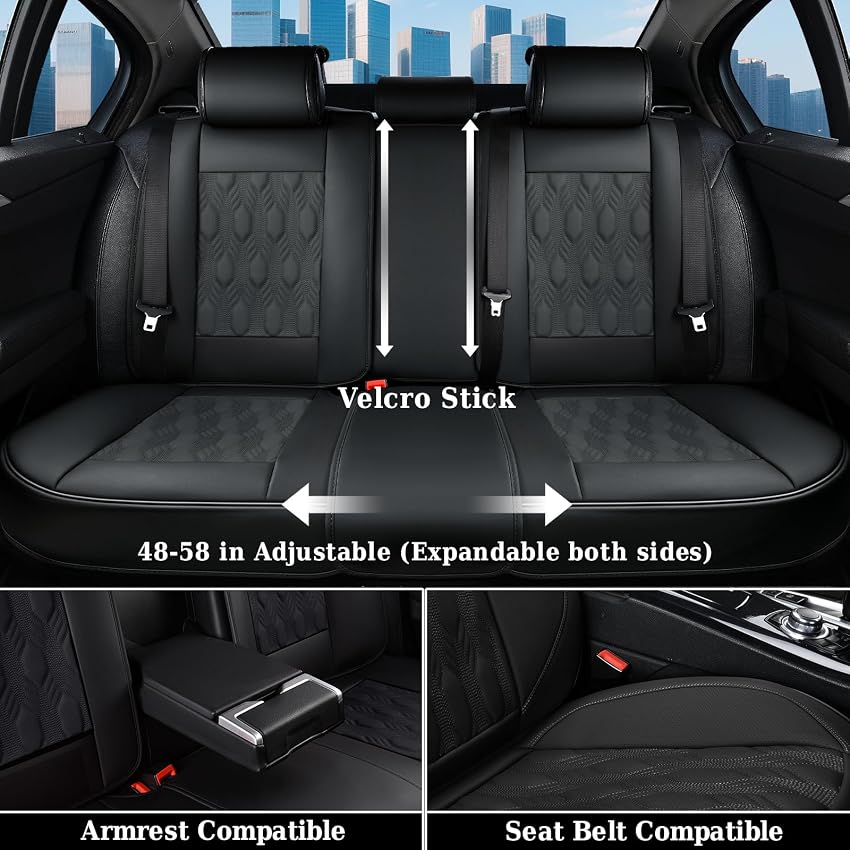 Thumbnail 5 de Coverado Car Seat Cover Luxury Nappa Leather, Universal