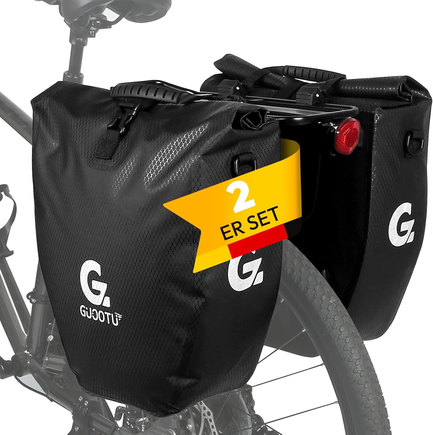 Detalle de GUOOTU 2er Set Gepäckträgertaschen 40L