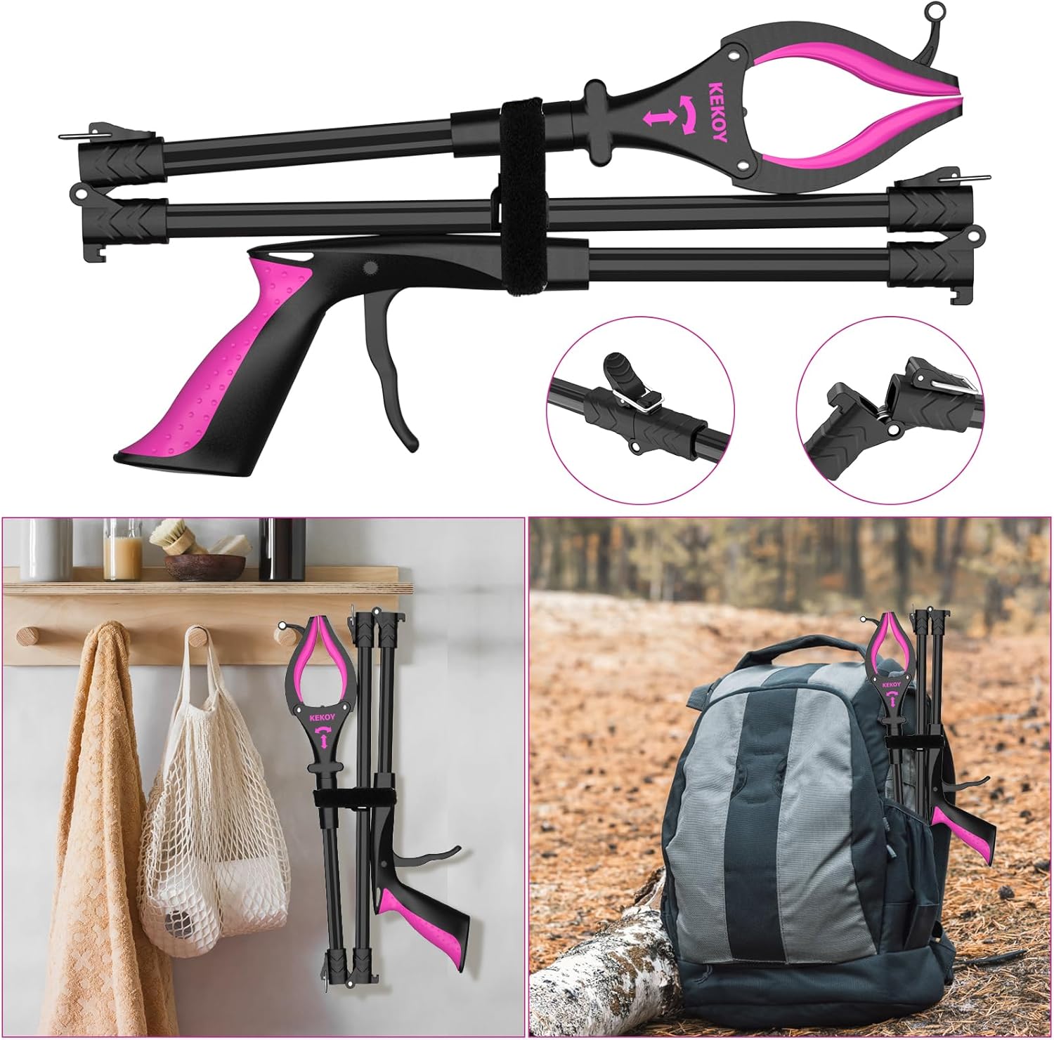 Detalle 2 de Kekoy Extendable Grabber Reacher Tool 32in 🛠