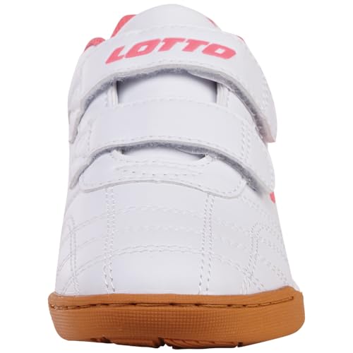 Detalle 2 de LOTTO Pacer 2600110K Unisex Kinder Hallenschuh Weiß / Freaky Pink