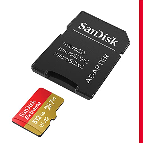 Detalle 2 de SanDisk Extreme microSDXC UHS-I 512 GB mit Adapter – robust, schnell und vielseitig einsetzen