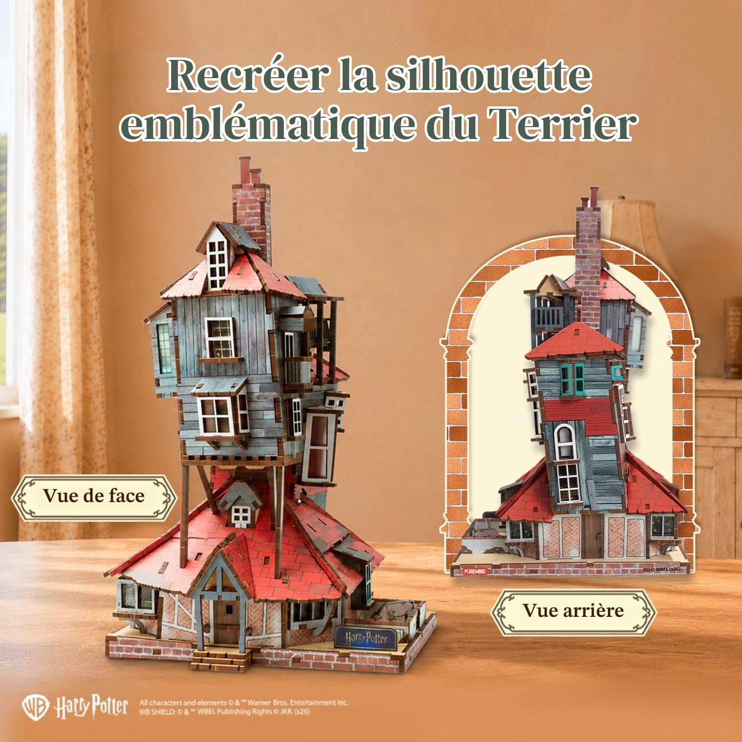 Thumbnail 2 de PUREMIND Harry Potter The Terrier houten 3D-puzzel met 343 onderdelen en 16 ramen