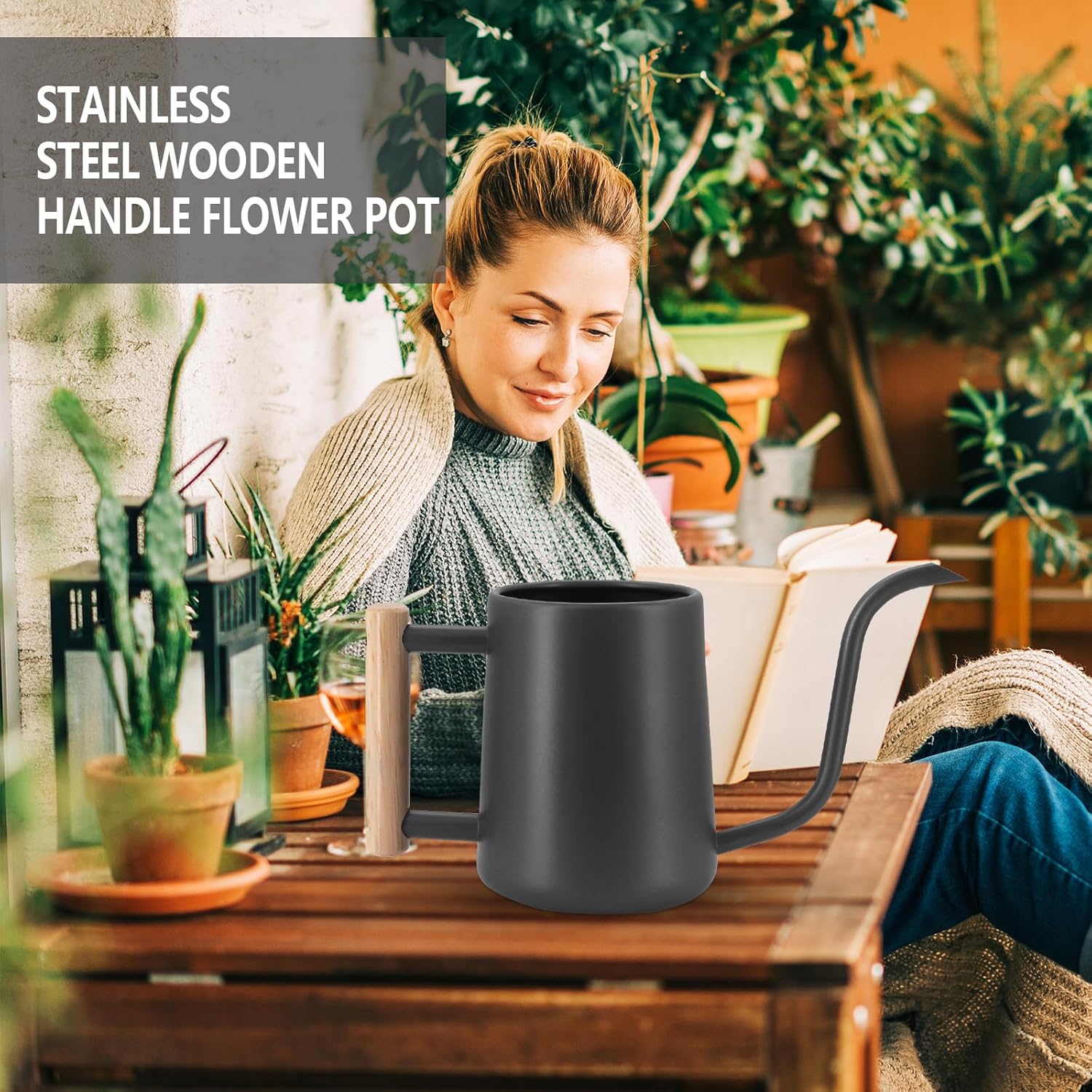 Thumbnail 4 de Indoor Watering Can 35oz Stainless Steel