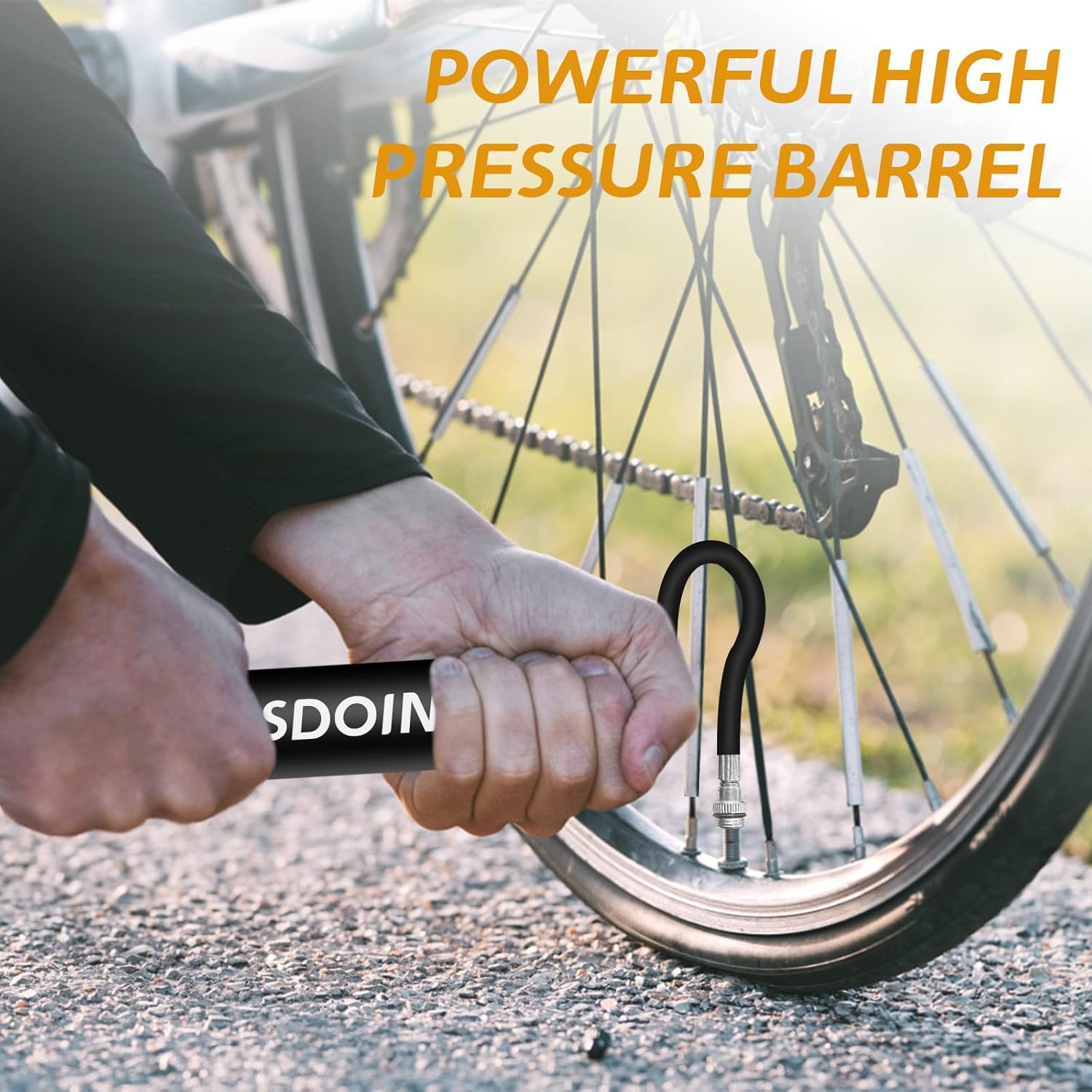 Thumbnail 6 de Jsdoin Portable Mini Bike Pump for Presta & Schrader