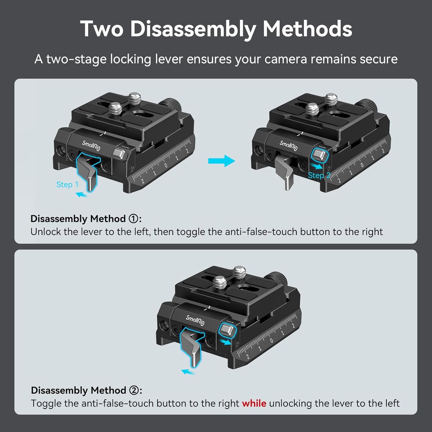 Detalle 2 de SMALLRIG Kit plaques Arca-Swiss Manfrotto 4234