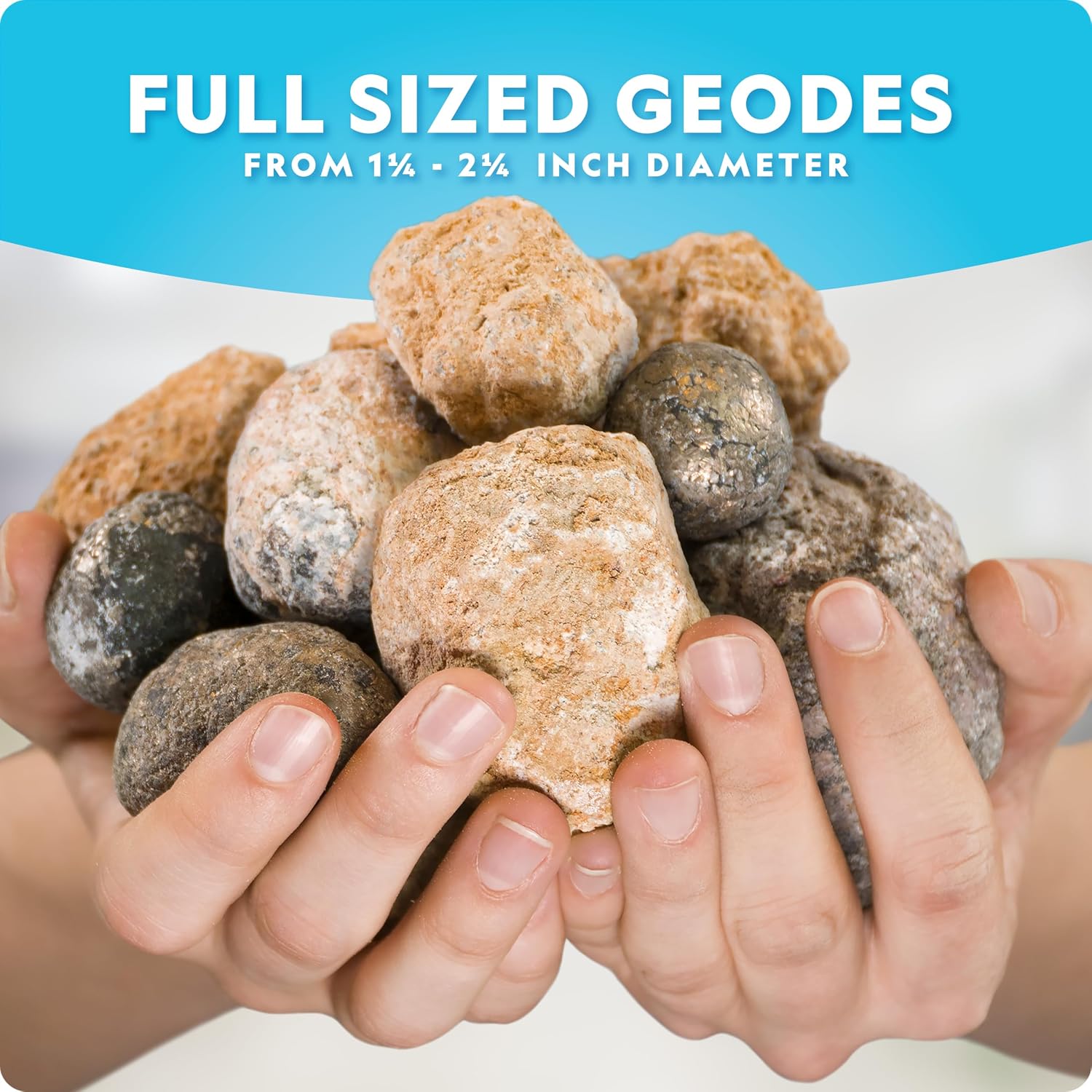 Detalle de National Geographic Break Open 15 Premium Geodes – Educational Geology Kit