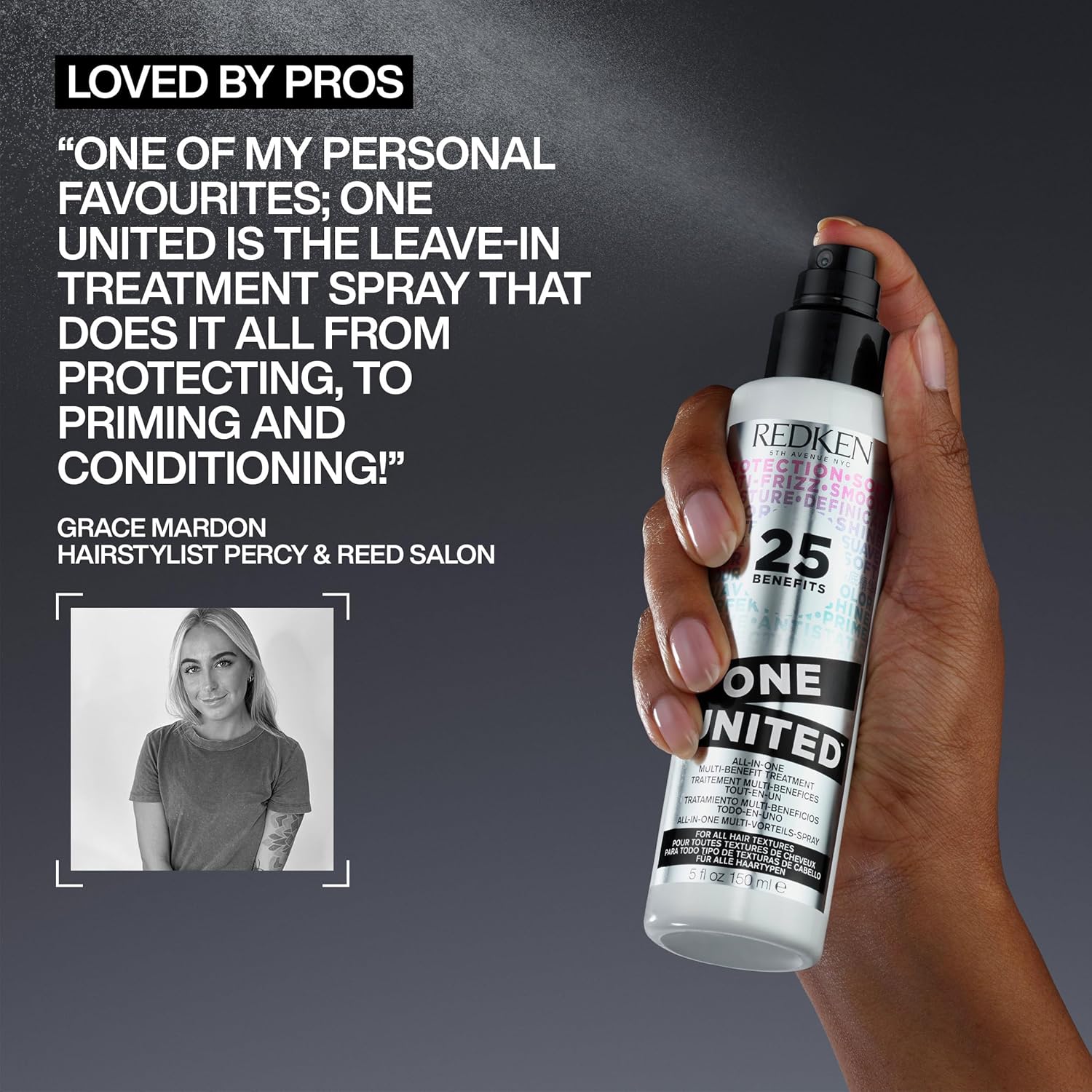Thumbnail 5 de Redken One United 25 Multi-Benefits Leave-In Conditioner & Treatment Spray (150 ml)