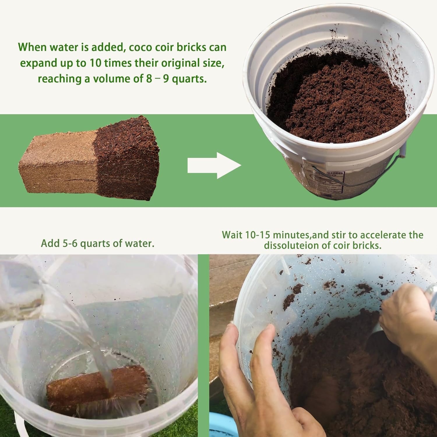 Thumbnail 1 de Biotolot XWCAYZ004 Coco Coir Bricks, 4-Pack, Low EC and Balanced pH