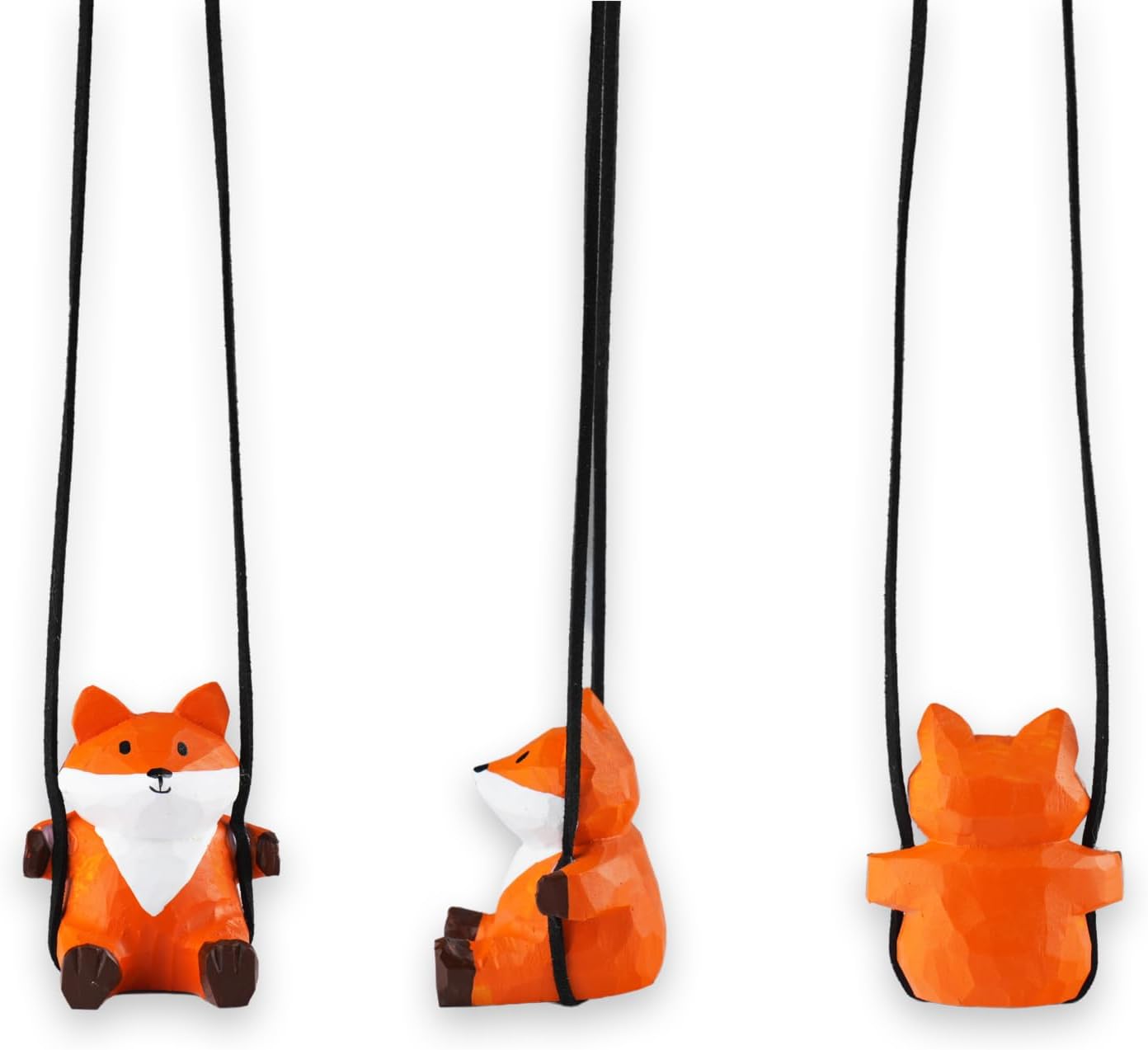 Thumbnail 6 de VIPbuy Handmade Wooden Swinging Fox Car Ornament