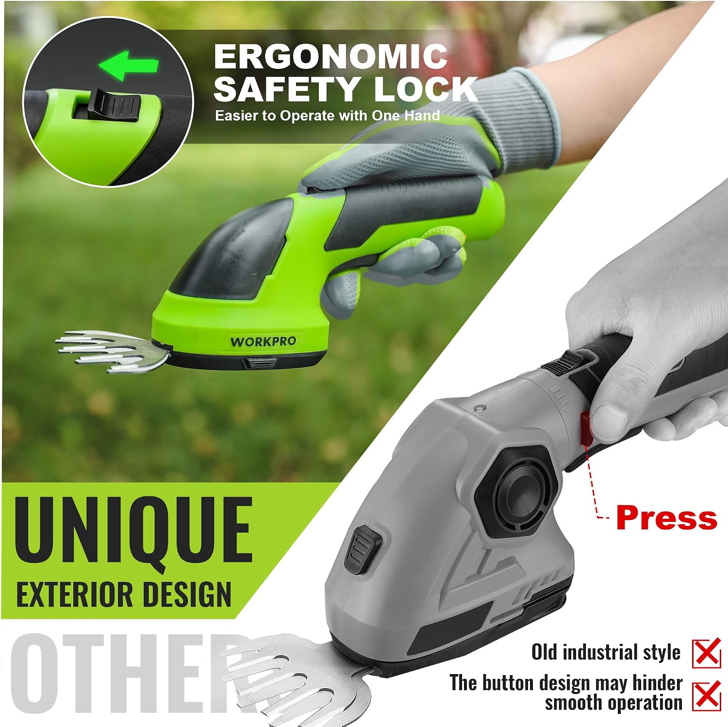 Thumbnail 5 de WORKPRO 2 IN 1 Cordless Hedge Trimmer 7.2V
