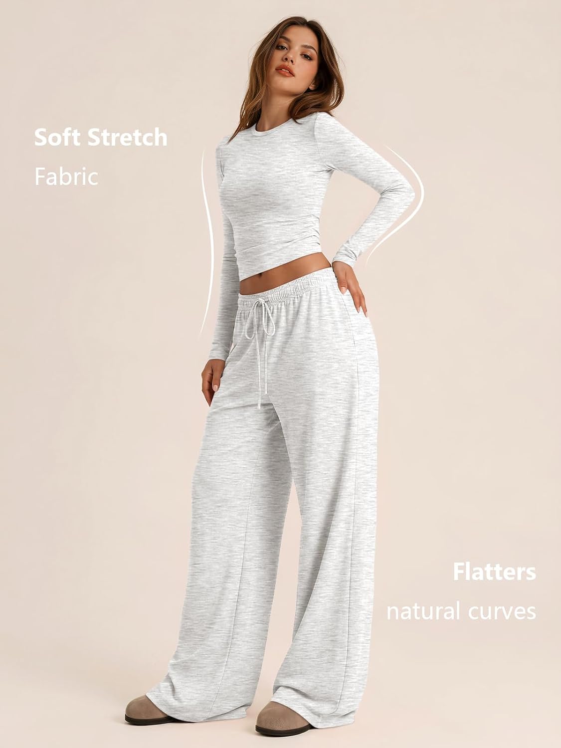 Detalle de Trendy Queen Two-Piece Lounge Set 92% Polyester