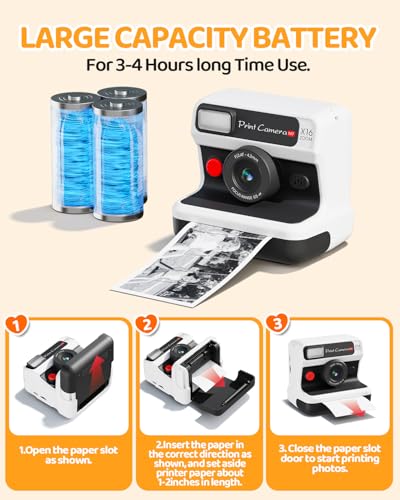 Thumbnail 5 de CalineGam Camara Fotos Infantil Instantanea HD 1080P (con tarjeta 32 GB y 3 rollos de papel)