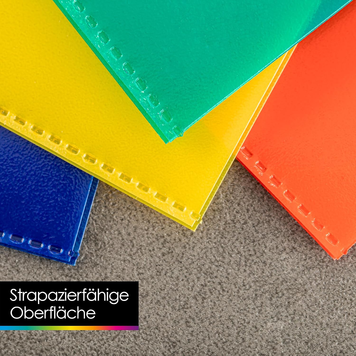 Detalle de OfficeTree 25x Hefthüllen A4 bunt – robuste Heftumschläge aus PP, 25er Set