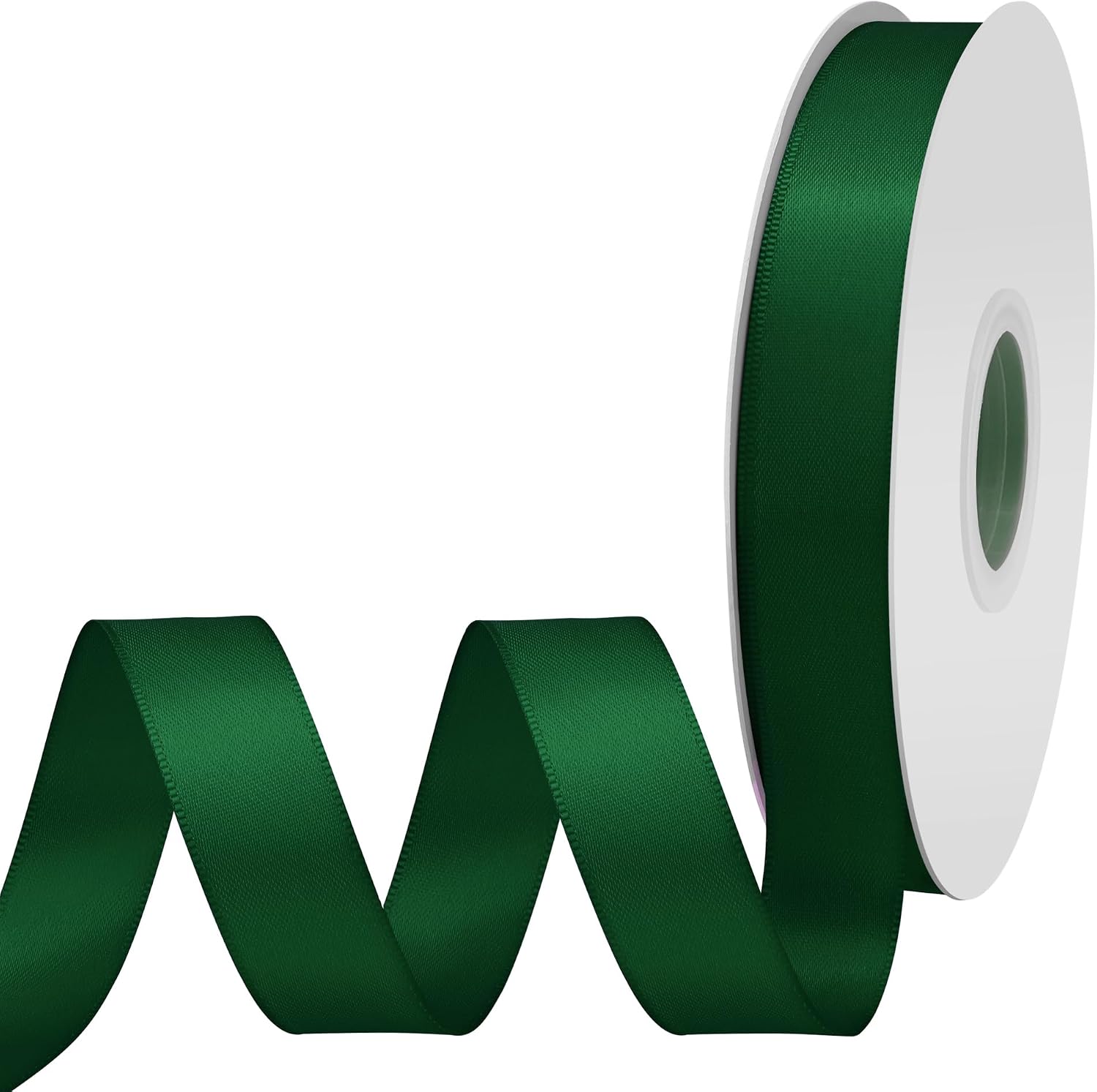 Detalle de BVIEAKD Forest Green Double-Faced Satin Ribbon, 3/4 in x 50 Yards