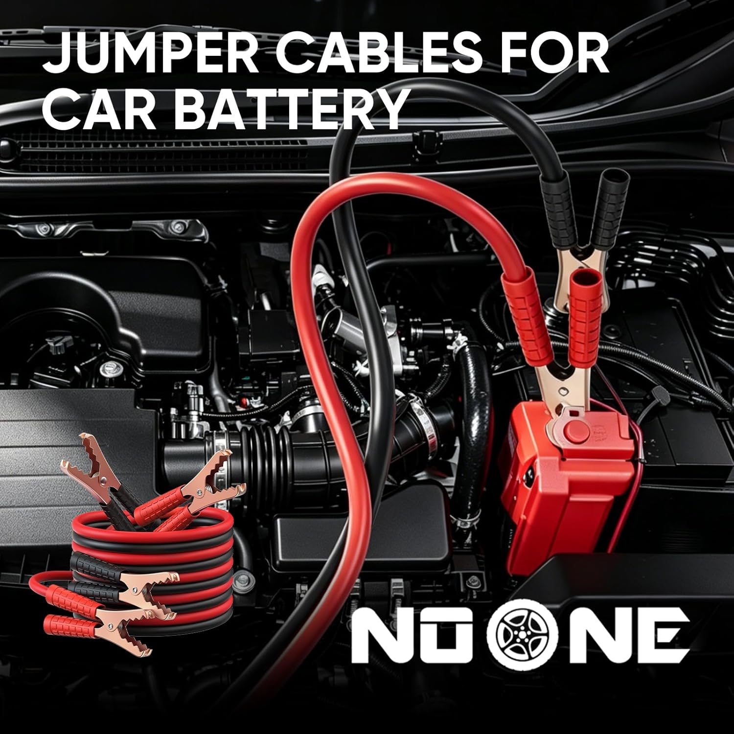 Thumbnail 6 de NOONE Jumper Cables 10 ft, 10-Gauge for Cars