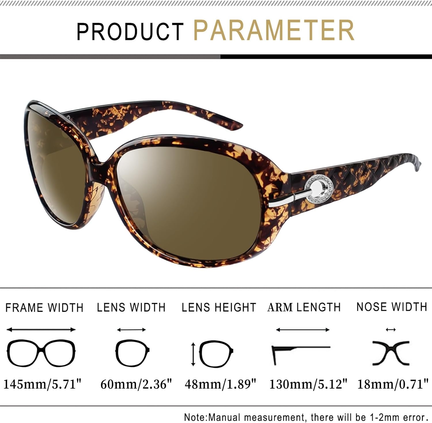 Detalle 2 de Joopin Gafas de Sol Mujer Polarizadas 1 unidad