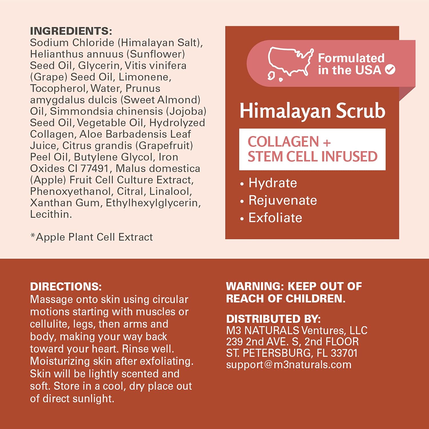 Thumbnail 1 de M3 Naturals Himalayan Salt Scrub 16 fl oz