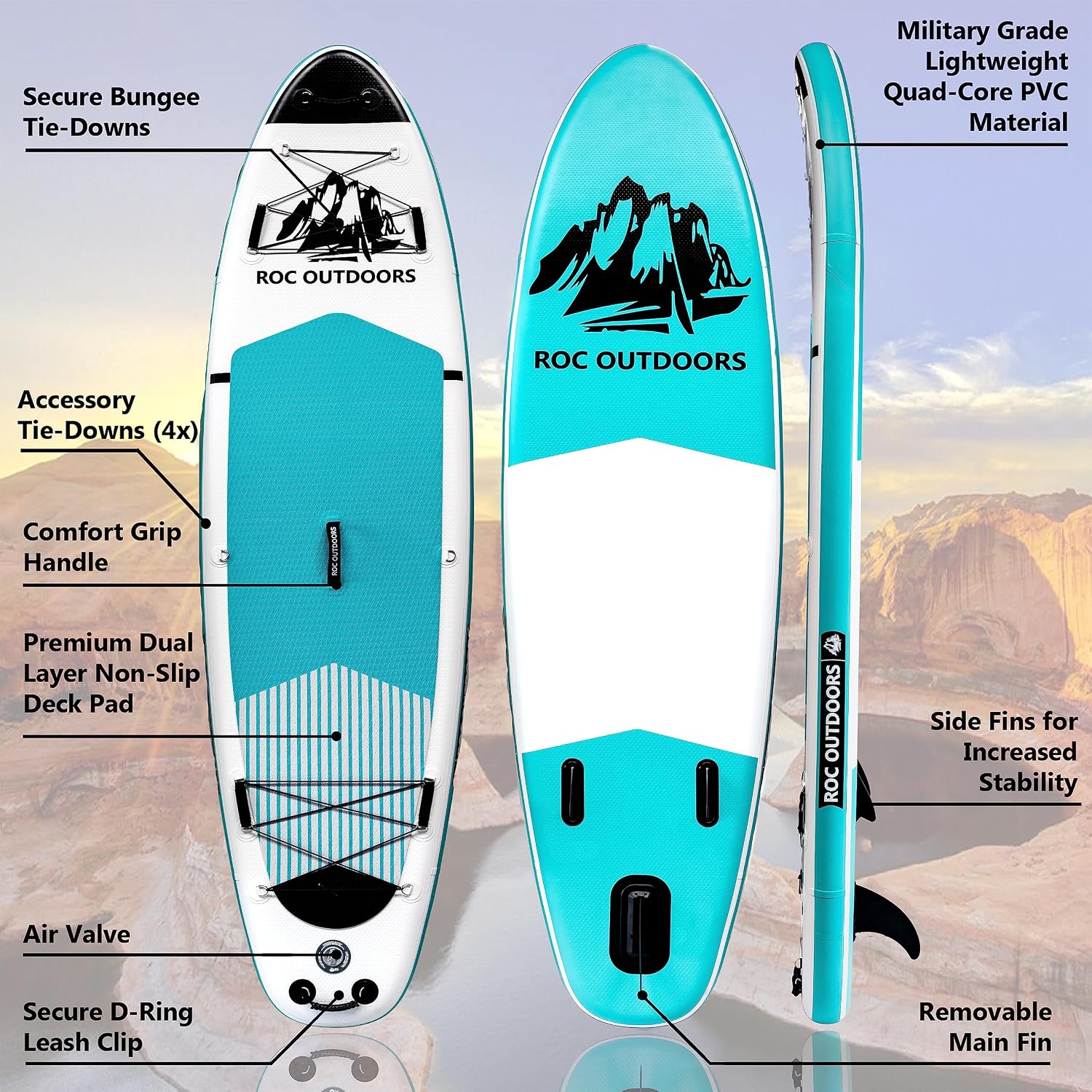 Thumbnail 3 de Roc Inflatable SUP 33" Deck 🏄