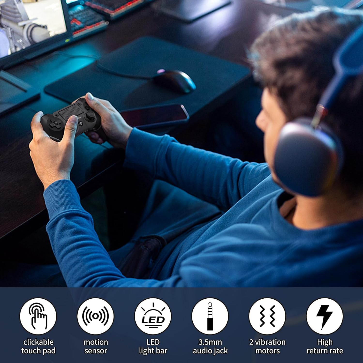 Thumbnail 5 de PS4 Wireless Controller for PS4 Pro Slim