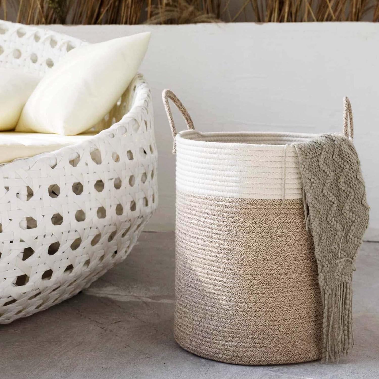 Thumbnail 1 de Grand Panier à linge pliable avec anse – Grand modèle XL 46 × 38 cm pour rangement intérieur