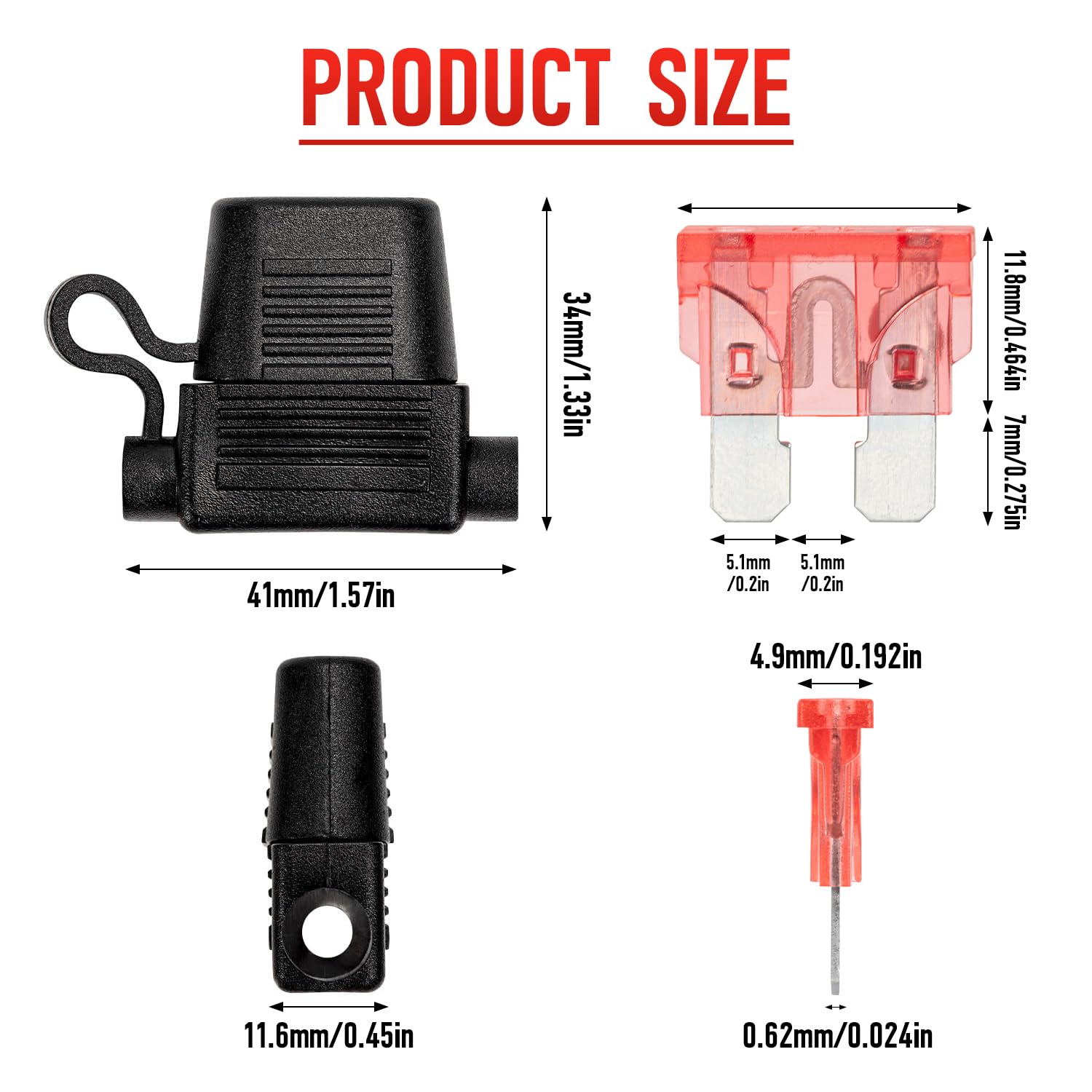 Detalle 2 de AOGEWON Inline Fuse Holder 10AWG