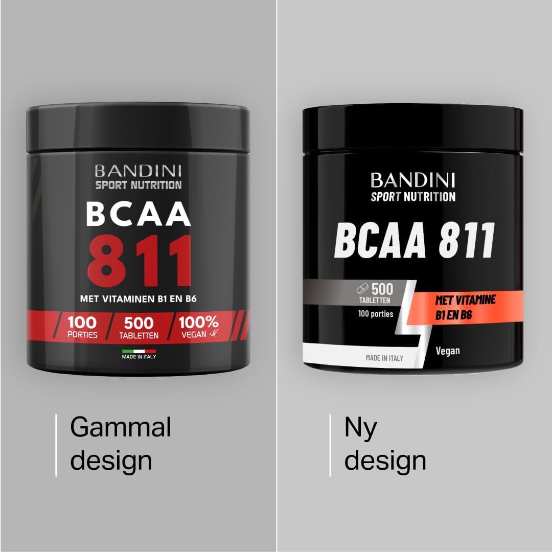 Detalle de BANDINI BCAA 8.1.1 aminozuurtabletten, 500 tabletten met vitamine B1 en B6