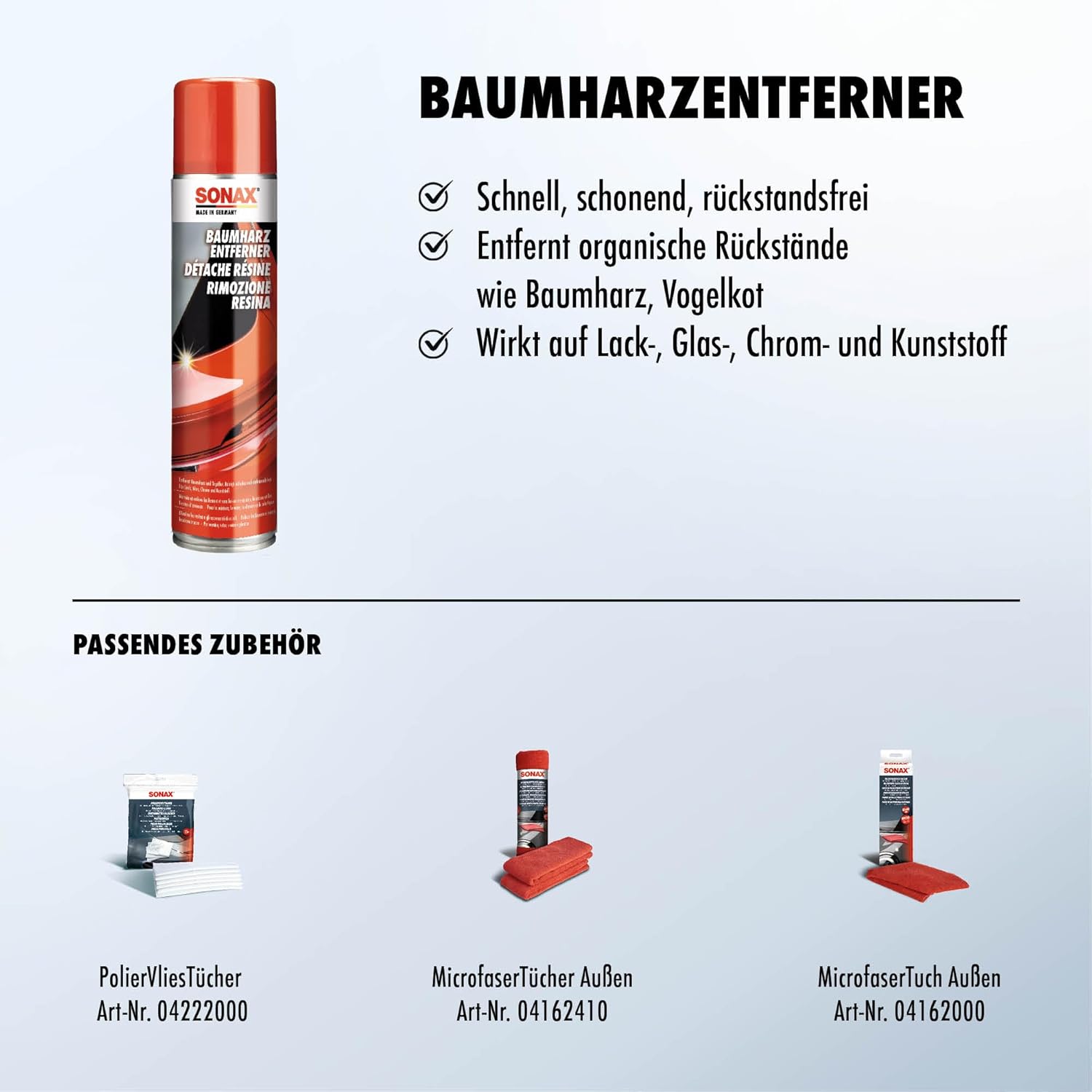 Thumbnail 2 de SONAX BaumharzEntferner (400 ml) – schnelle, rückstandsfreie Entfernung organischer Rückstände