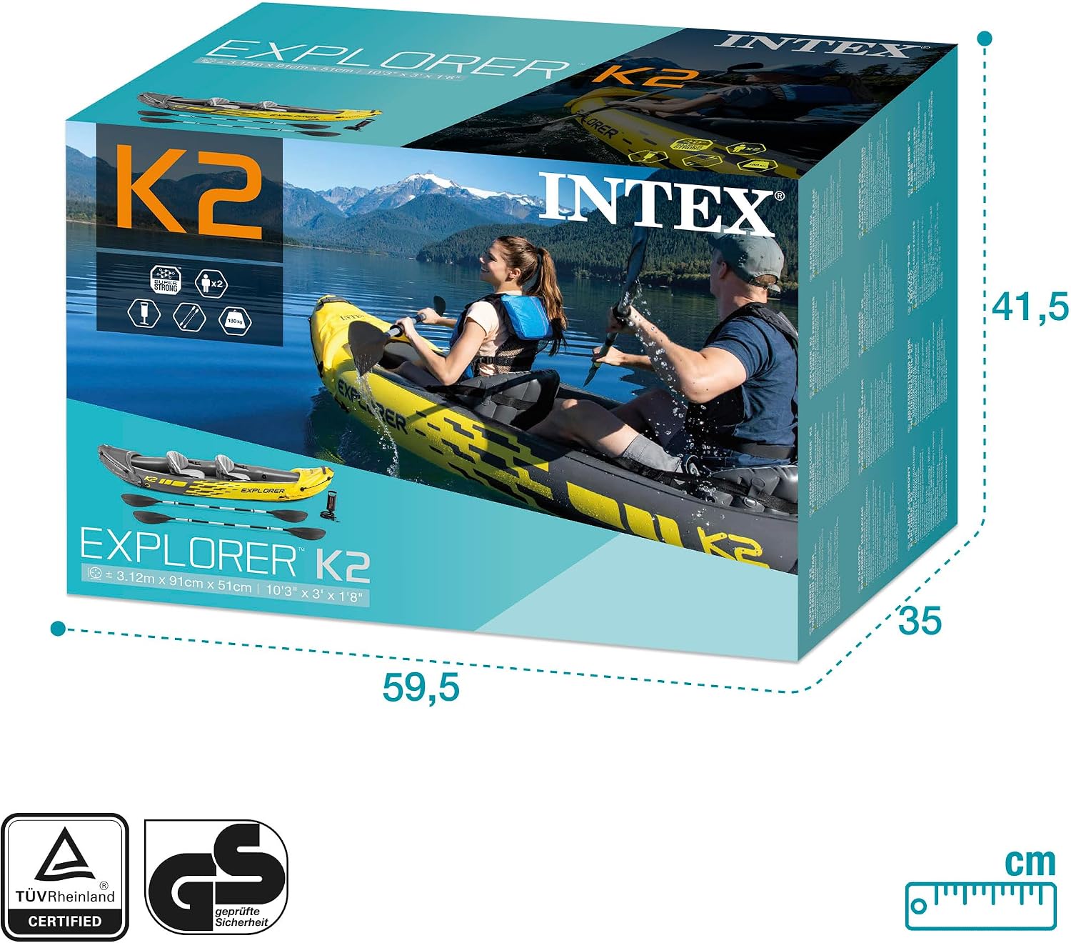 Thumbnail 6 de Intex Kayak Hinchable Explorer K2 para 2 Personas 🚣