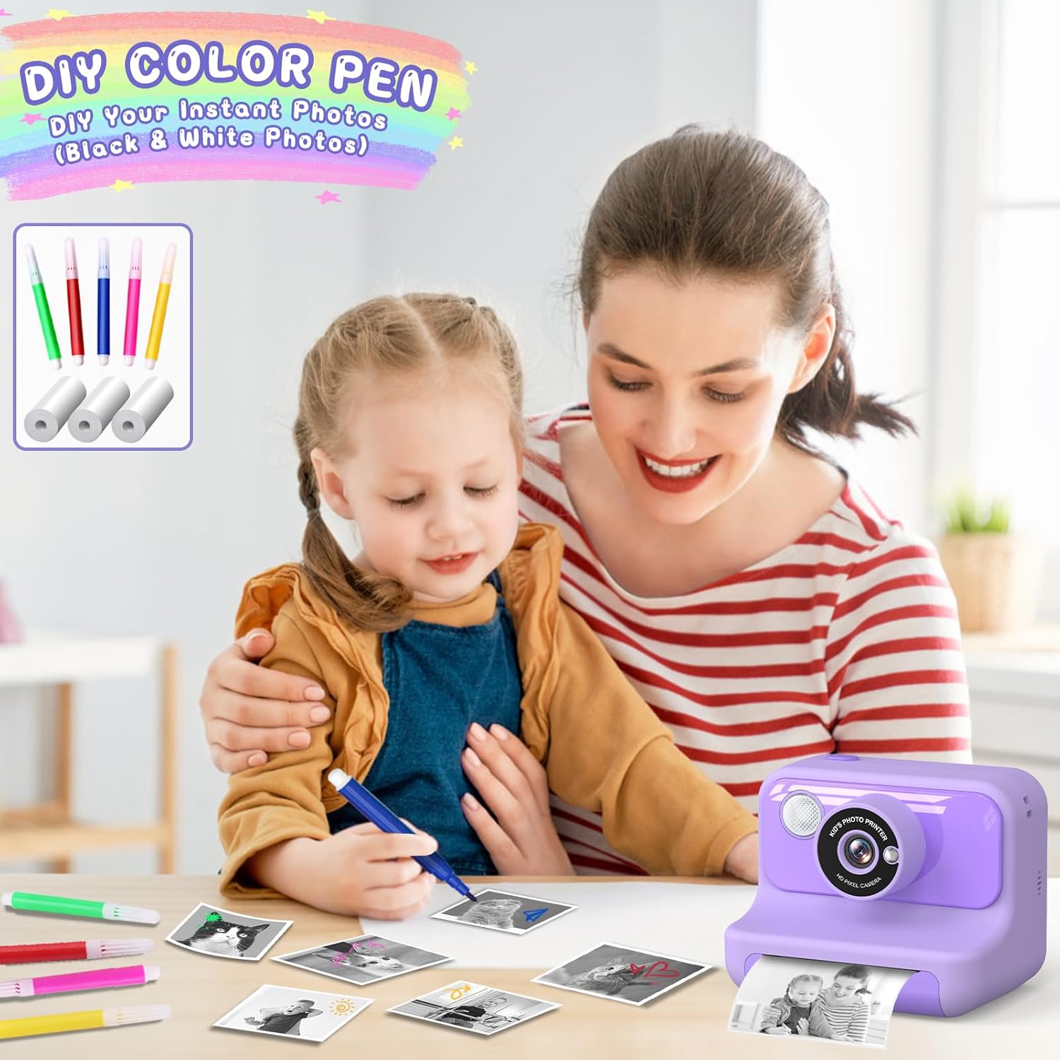 Thumbnail 6 de Appareil photo instantané enfant 2,4 pouces