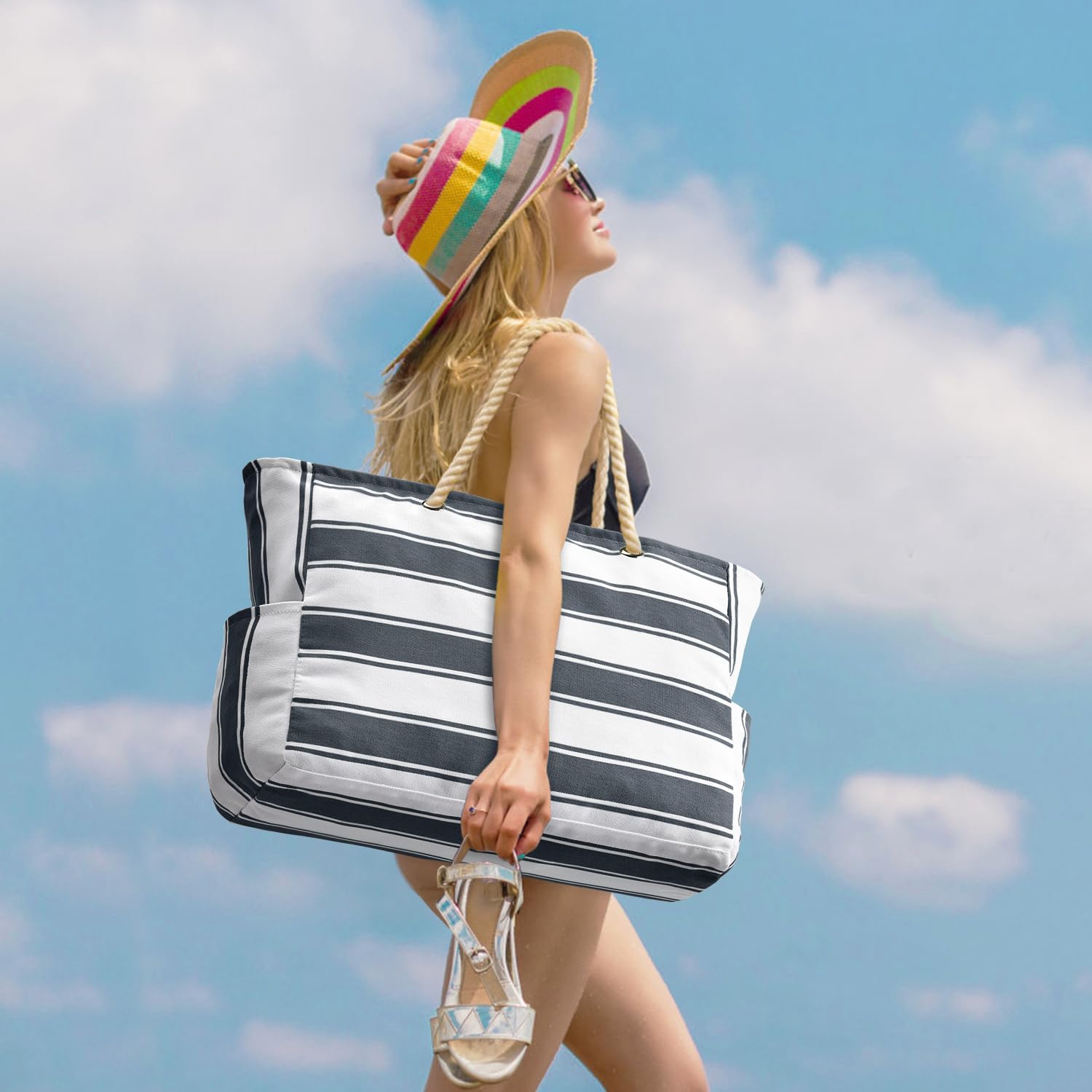Detalle de oscaurt Beach Bag Large 53 x 37 x 18 cm