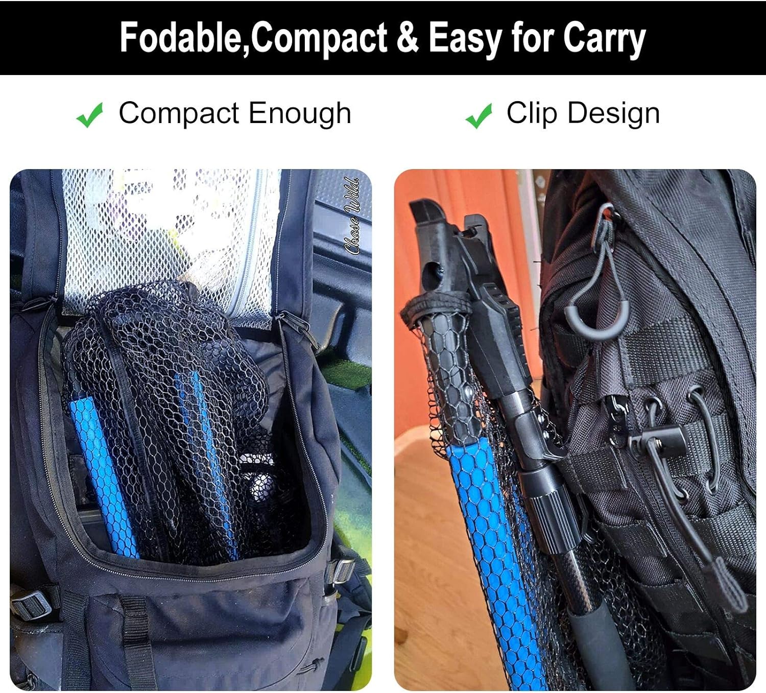 Detalle 1 de PLUSINNO Floating Fishing Landing Net with Telescopic Handle