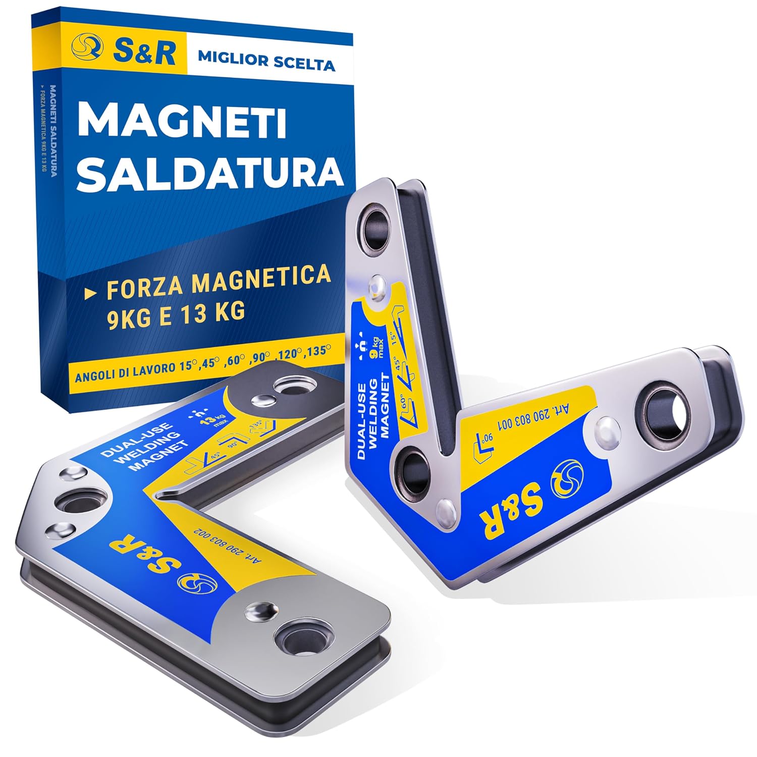 S&R Magneti per Saldatura set angoli 7×2 📐