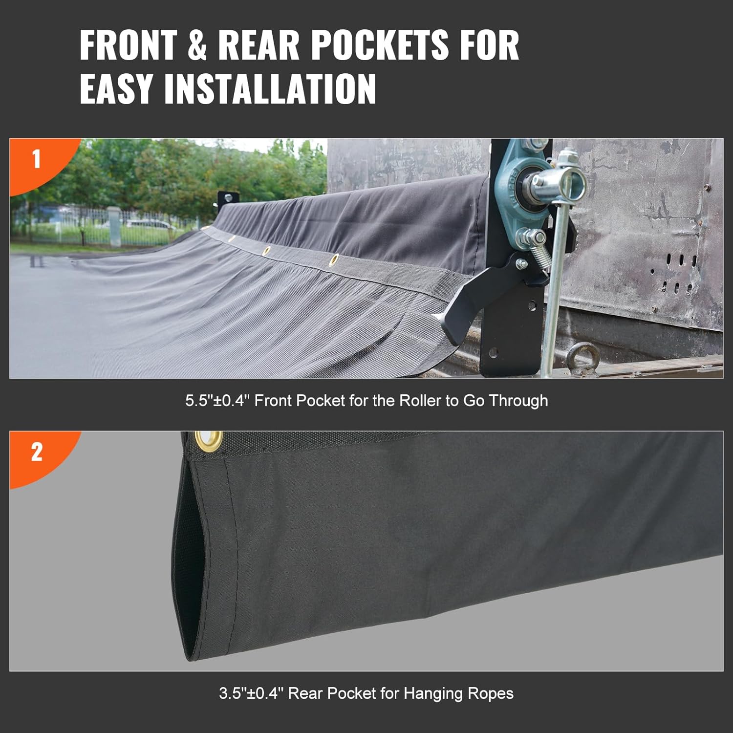 Detalle 2 de VEVOR Dump Truck Mesh Tarp 7x14 ft
