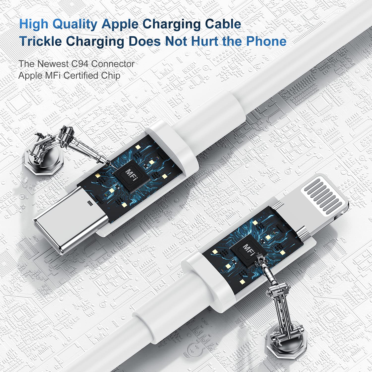Detalle 2 de Kitminun iPhone USB‑C to Lightning 2m 2‑pack