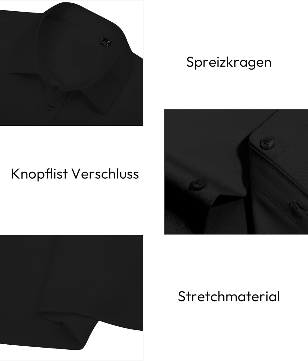 Thumbnail 4 de J.VER Herren Kurzarm Businesshemd Regular Fit „Button Down“ mit Stretch – Sommer- & Freizeithemden