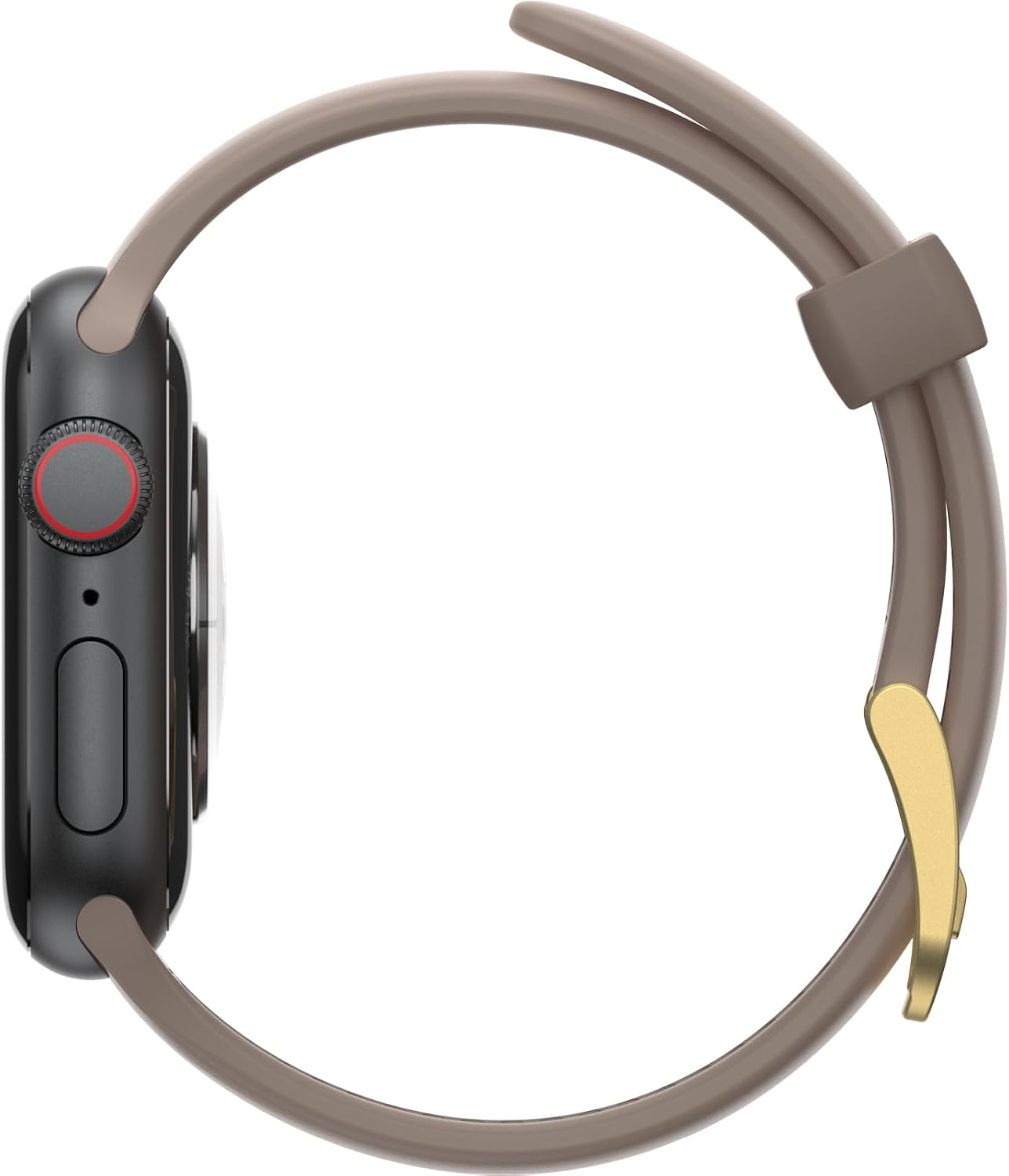 Detalle de OtterBox Bracelet de montre intelligent 42 mm Noir silicone – Unisexe