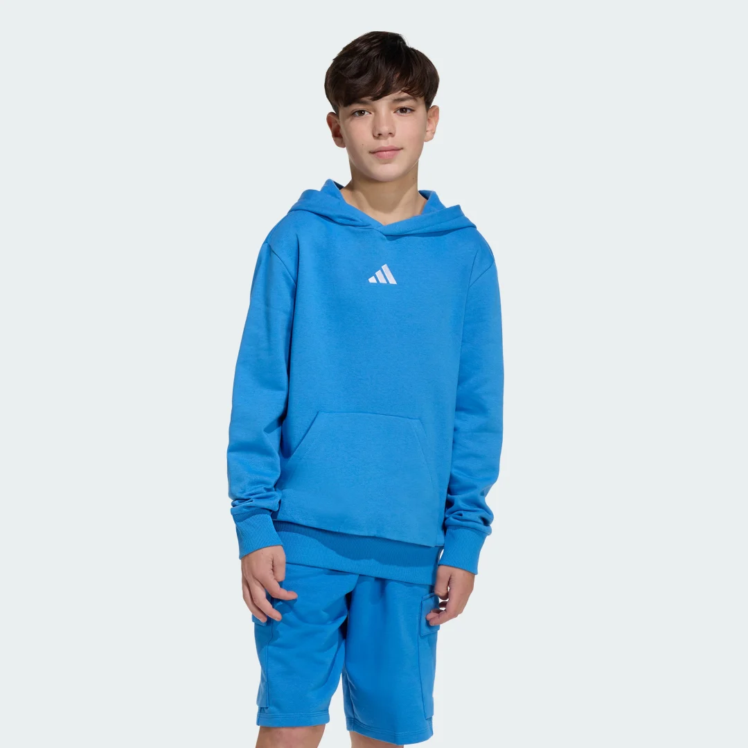 Detalle de Sudadera con capucha Essentials (Adolescentes) de Adidas: comodidad y estilo para jóvenes