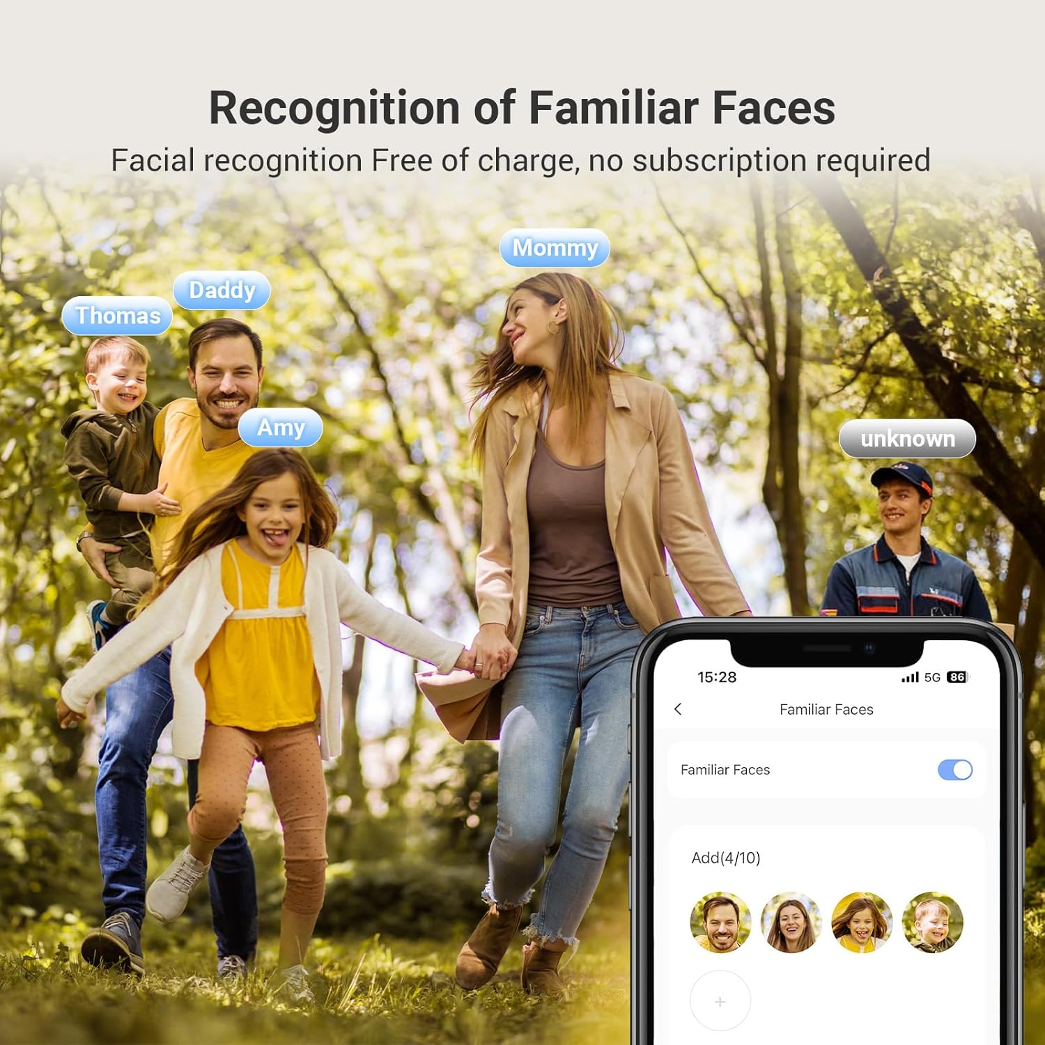Thumbnail 3 de EZVIZ EP4 4K AI Smart Peephole Camera: Wireless Door Viewer with Facial Recognition