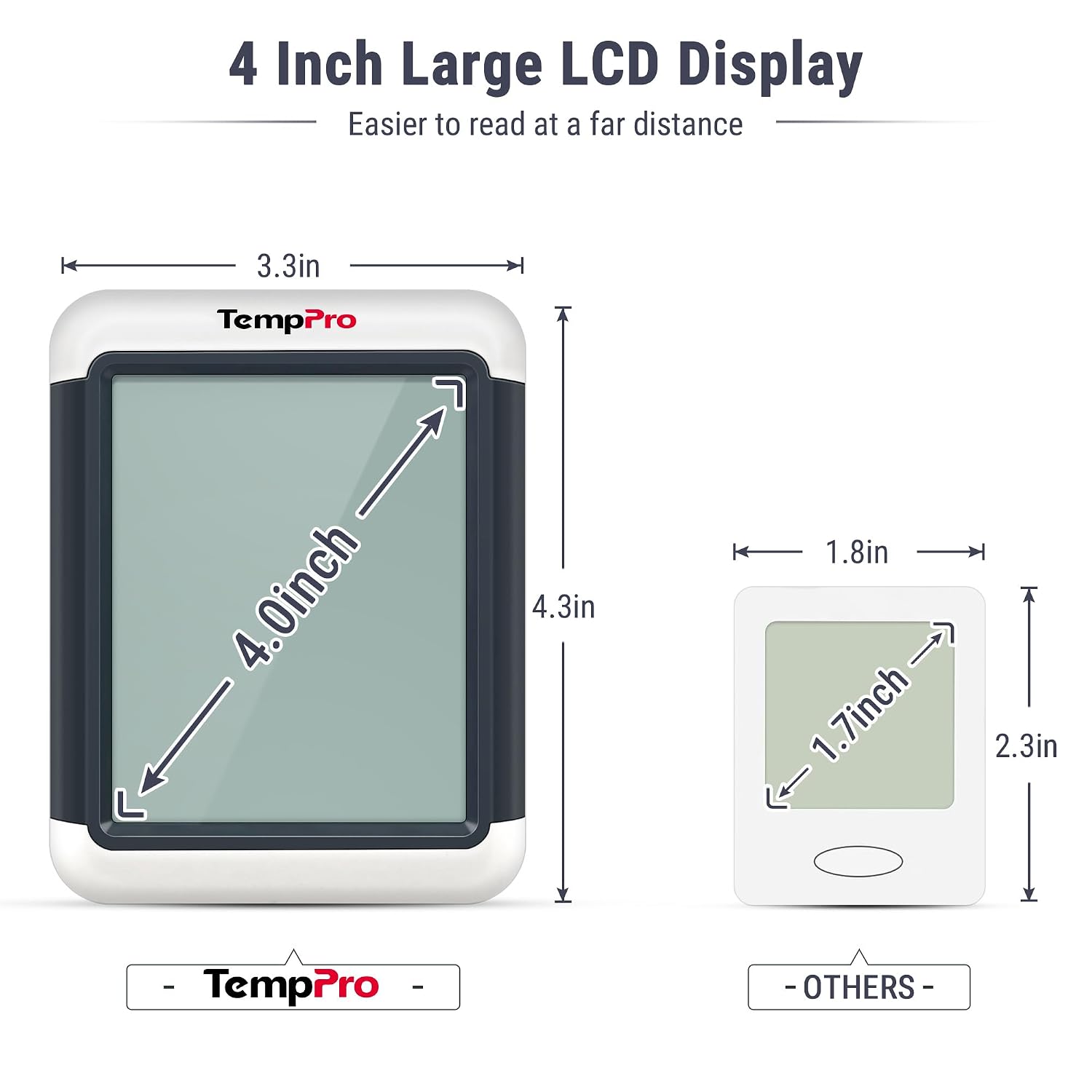Thumbnail 1 de TempPro TP55-2 thermohygrometer met touchscreen en achtergrondverlichting, set van 2
