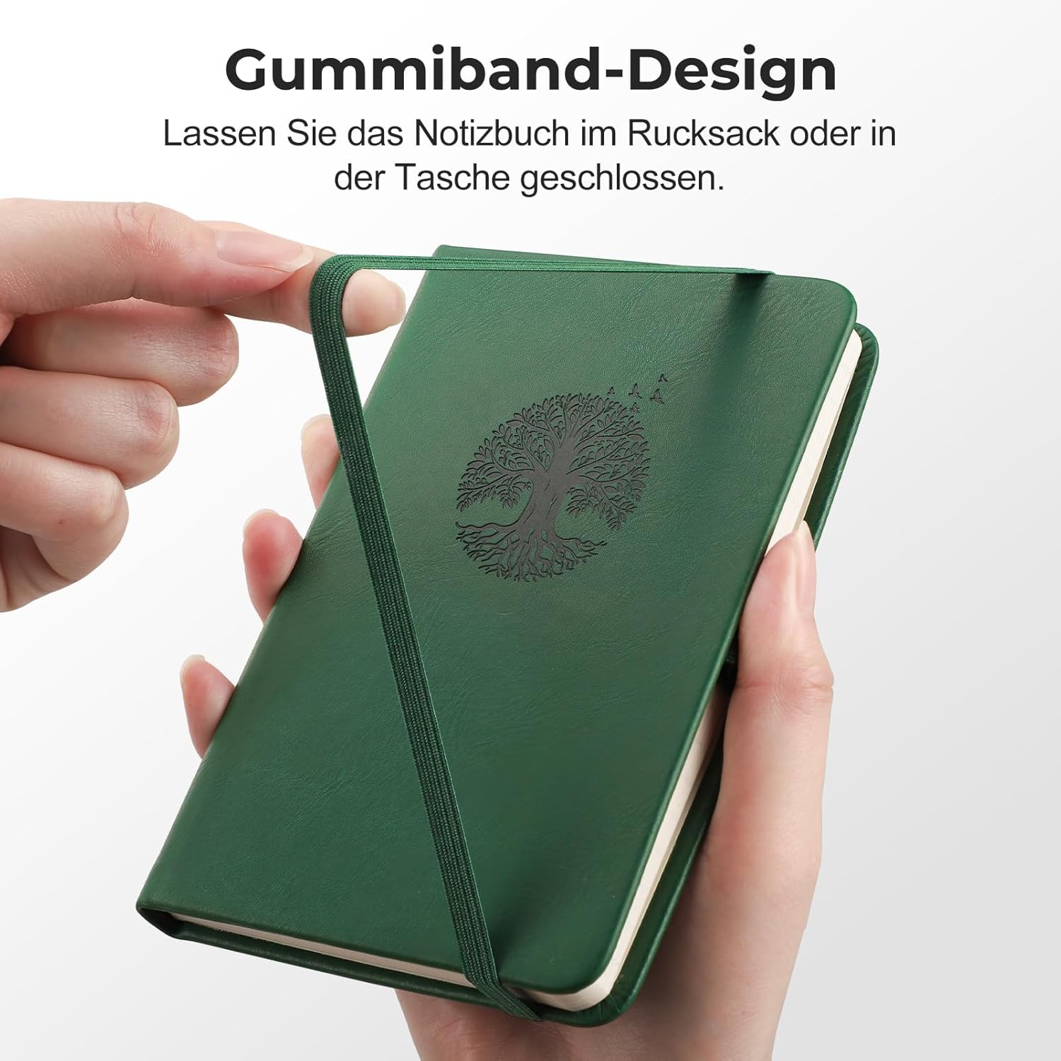 Thumbnail 3 de RETTACY liniert Notizbücher – 96 Seiten, Dunkelgrün, A6