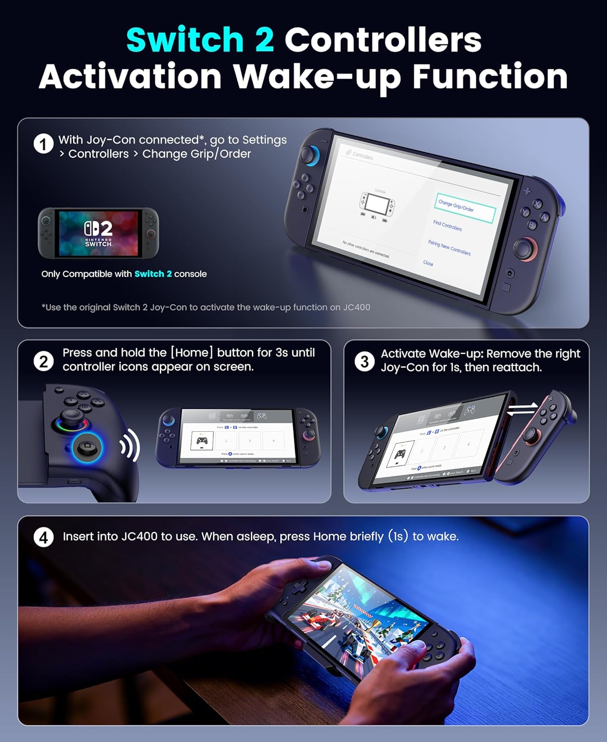 Thumbnail 4 de Gammeefy Switch 2 Controller 1000mAh