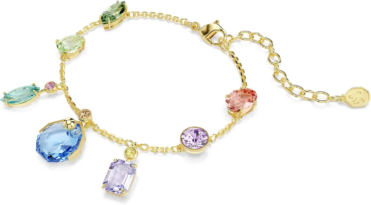 Detalle 2 de Swarovski Bracelet Gema – Multicolore, plaqué or, tailles variées